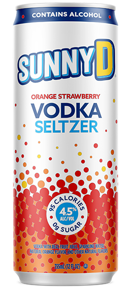Sunny D Vodka Seltzer Orange Strawberry Can