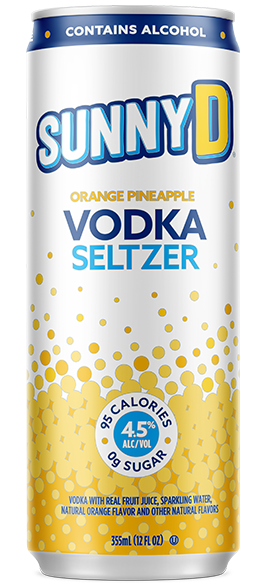 Sunny D Vodka Seltzer Orange Pineapple Can